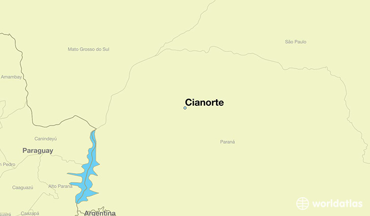 map showing the location of Cianorte