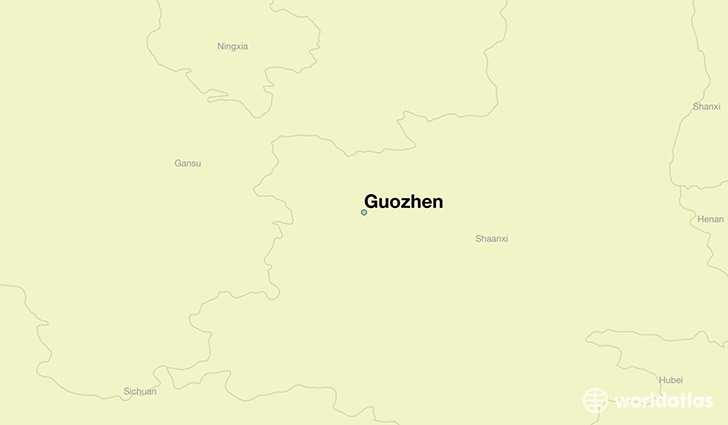 map showing the location of Guozhen