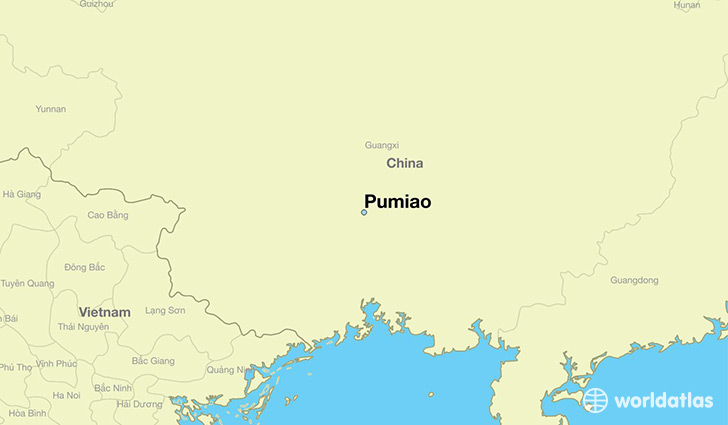 map showing the location of Pumiao