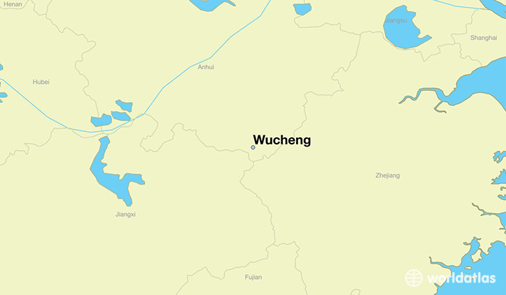 map showing the location of Wucheng