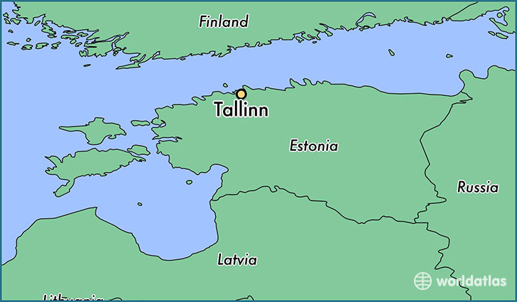 map showing the location of Tallinn