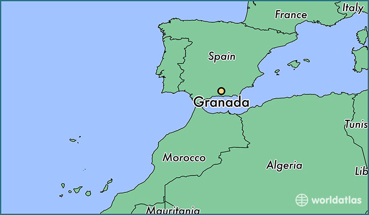 map showing the location of Granada