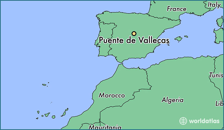 map showing the location of Puente de Vallecas
