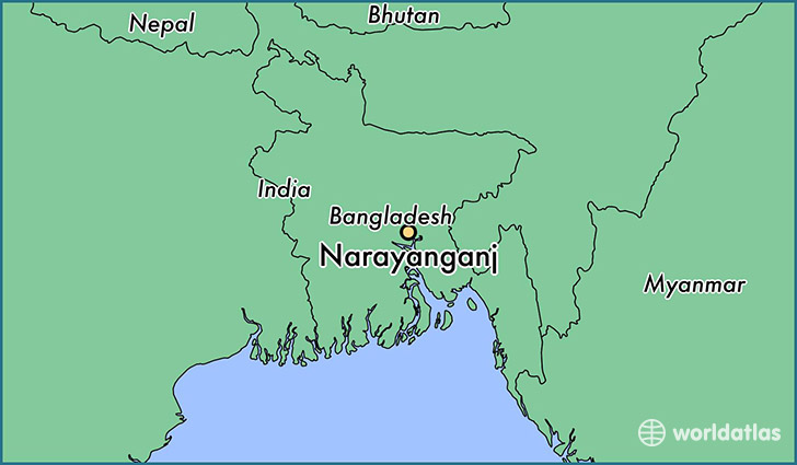 map showing the location of Narayanganj