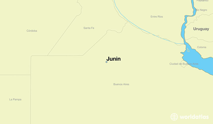 map showing the location of Junin