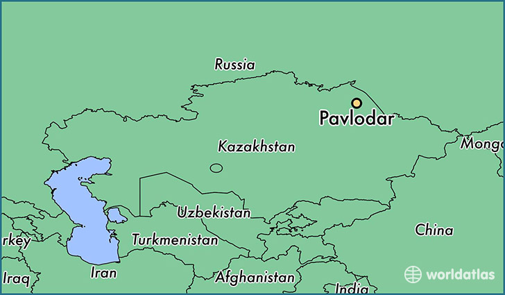 map showing the location of Pavlodar