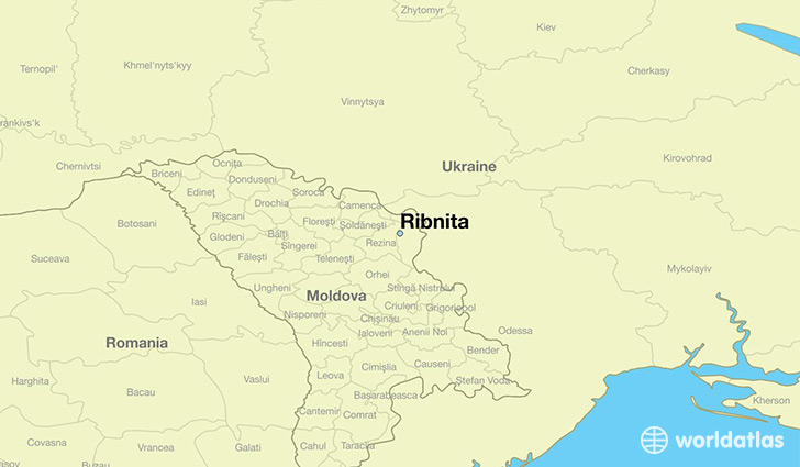 map showing the location of Ribnita