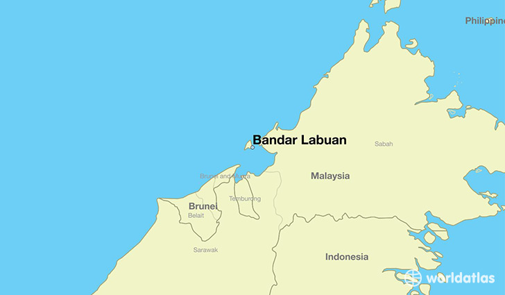 map showing the location of Bandar Labuan