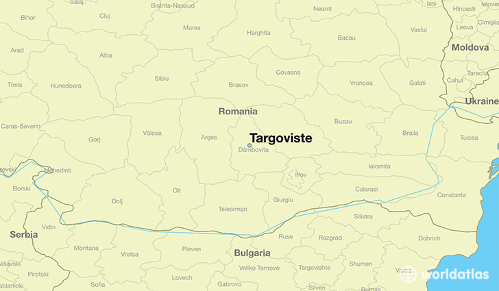 map showing the location of Targoviste