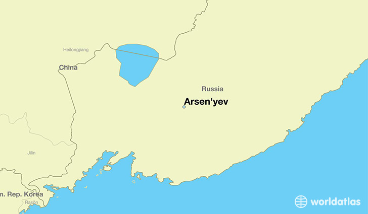 map showing the location of Arsen'yev