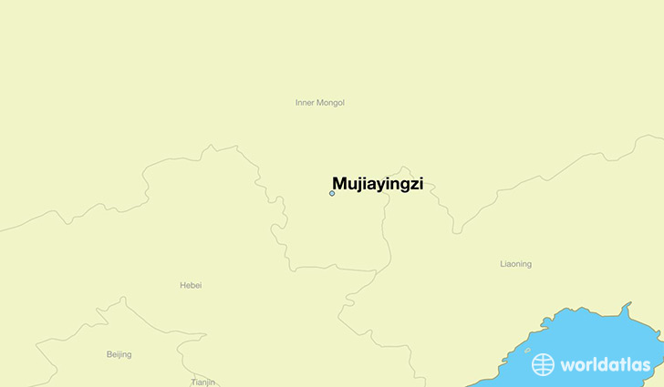 map showing the location of Mujiayingzi