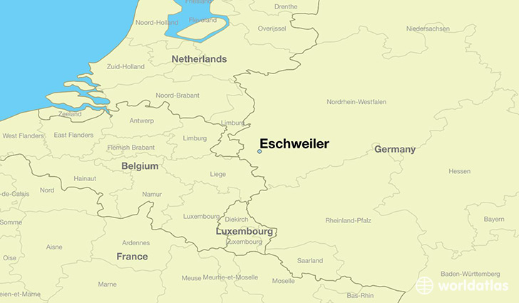 map showing the location of Eschweiler