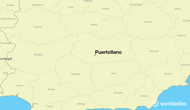 map showing the location of Puertollano