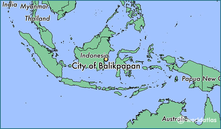 map showing the location of City of Balikpapan