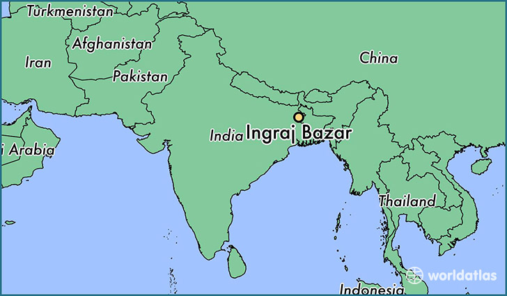 map showing the location of Ingraj Bazar