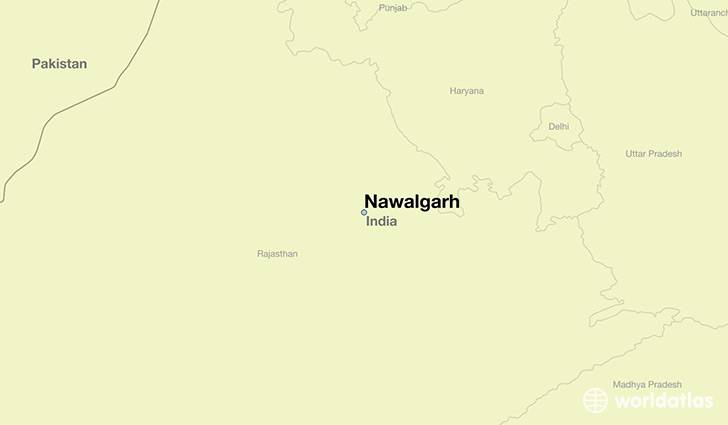 map showing the location of Nawalgarh
