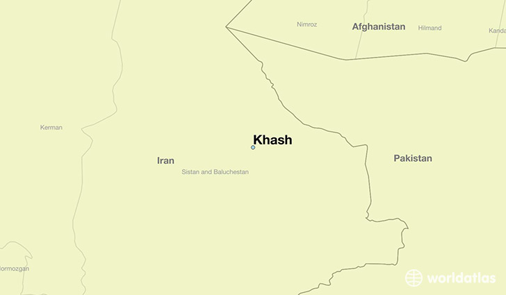 map showing the location of Khash