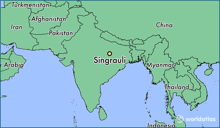 map showing the location of Singrauli