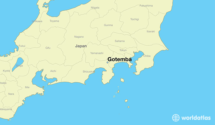 map showing the location of Gotemba