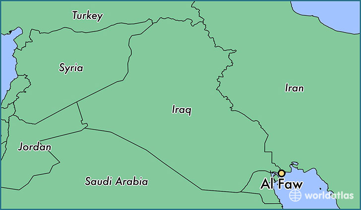 map showing the location of Al Faw