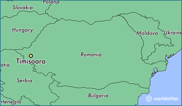 map showing the location of Timisoara