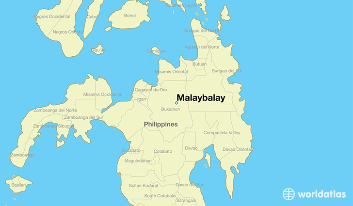 map showing the location of Malaybalay