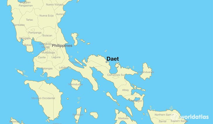 map showing the location of Daet