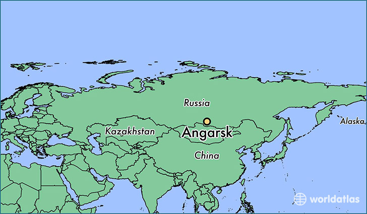 map showing the location of Angarsk
