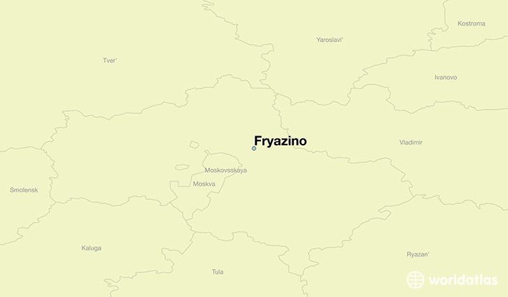 map showing the location of Fryazino