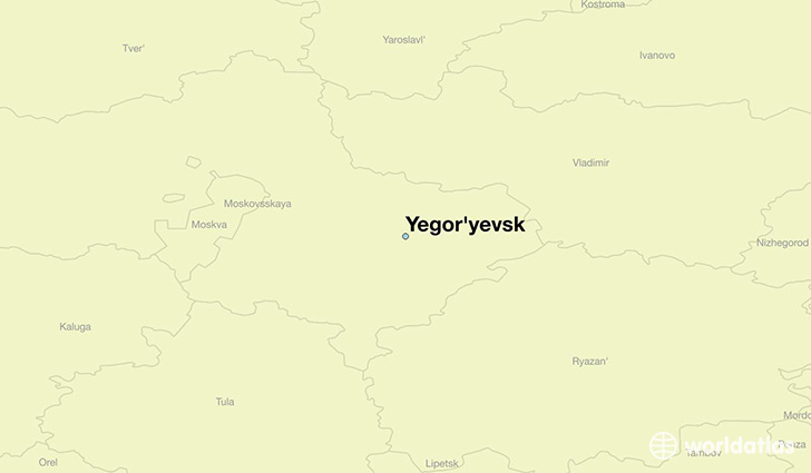 map showing the location of Yegor'yevsk