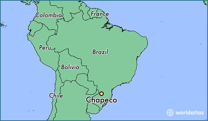 map showing the location of Chapeco