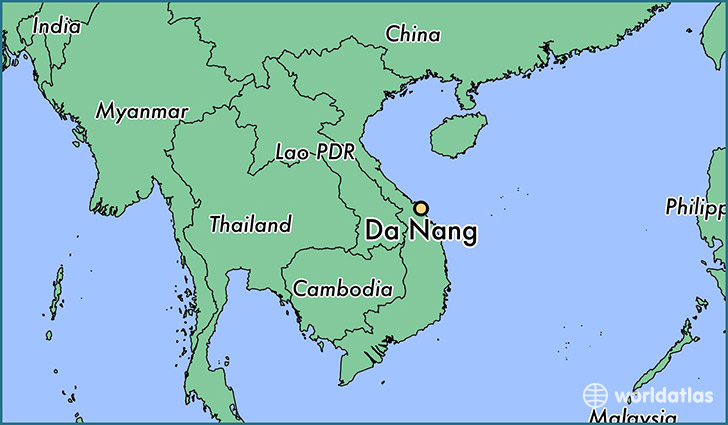 map showing the location of Da Nang