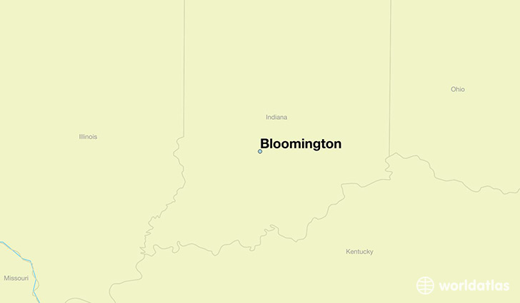 map showing the location of Bloomington