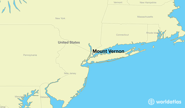 map showing the location of Mount Vernon