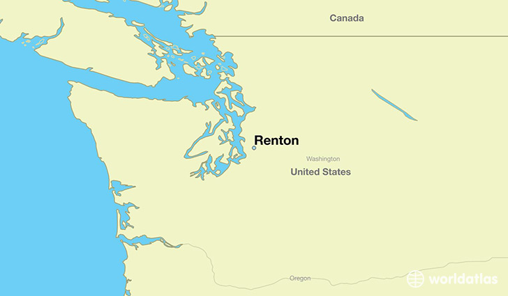 map showing the location of Renton