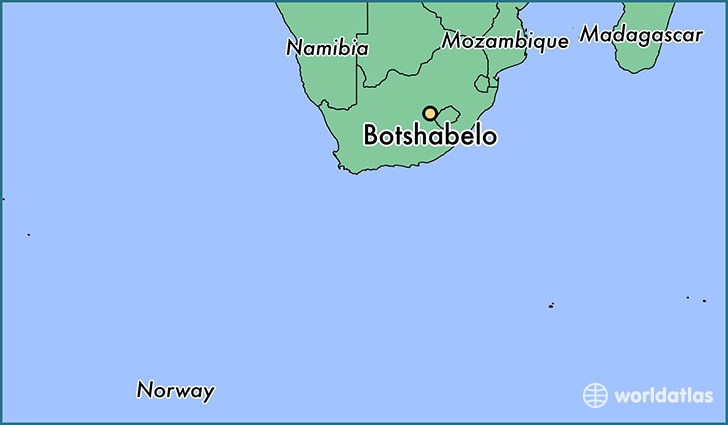 map showing the location of Botshabelo