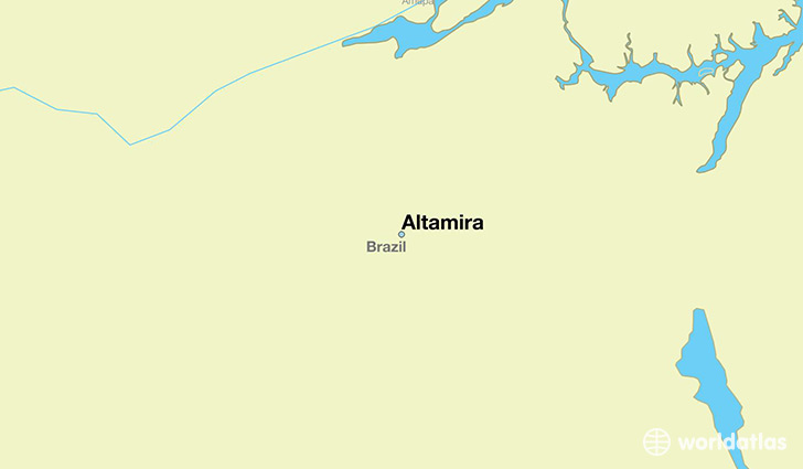 map showing the location of Altamira