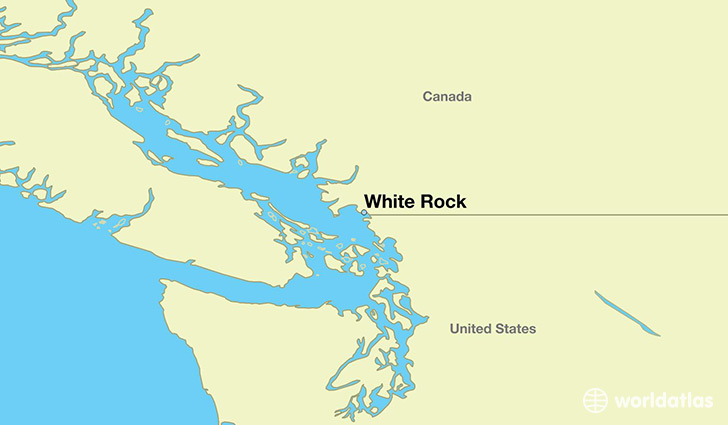 map showing the location of White Rock