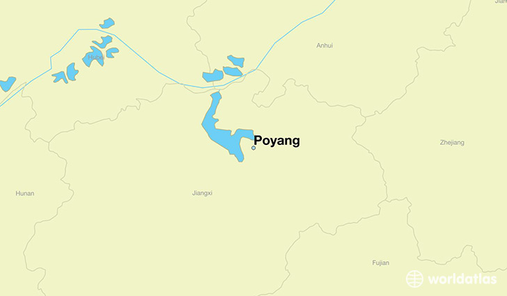 map showing the location of Poyang