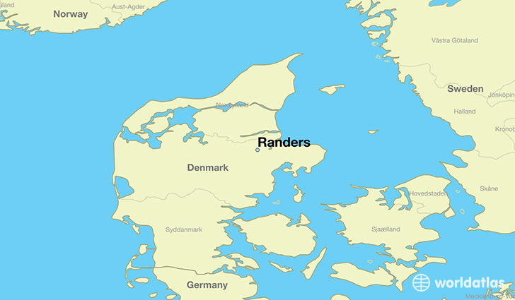 map showing the location of Randers