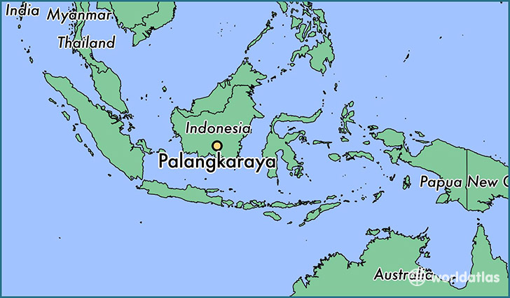 map showing the location of Palangkaraya