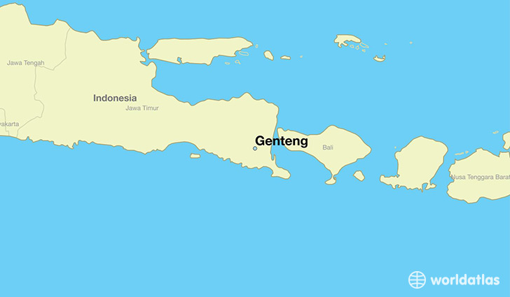 map showing the location of Genteng