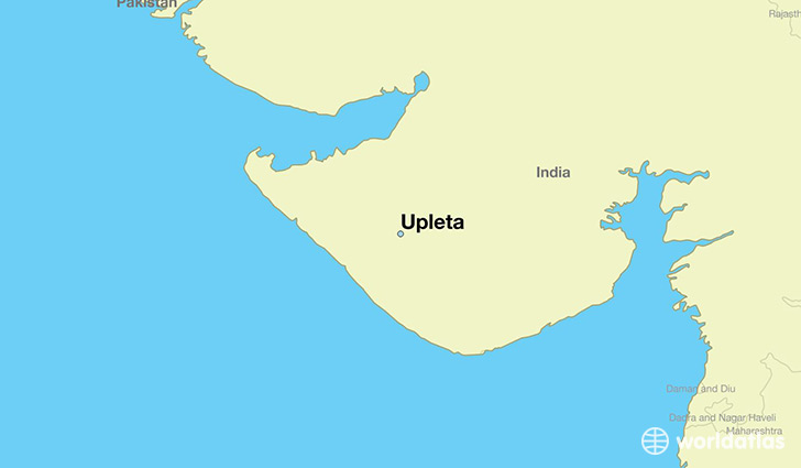map showing the location of Upleta