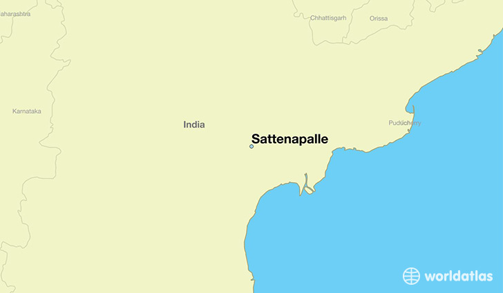 map showing the location of Sattenapalle