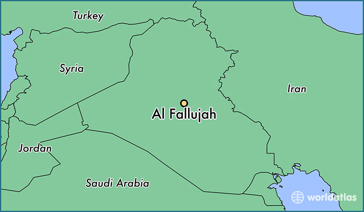 map showing the location of Al Fallujah