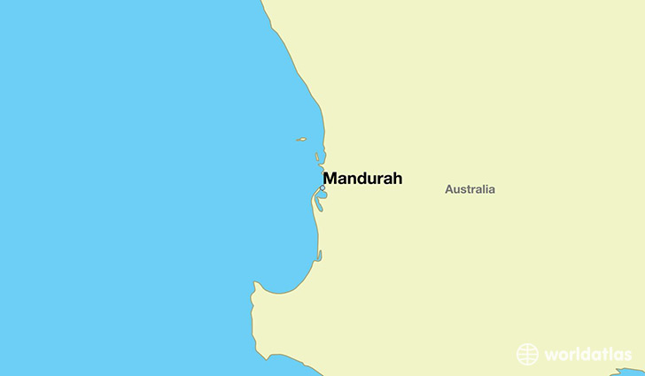 map showing the location of Mandurah