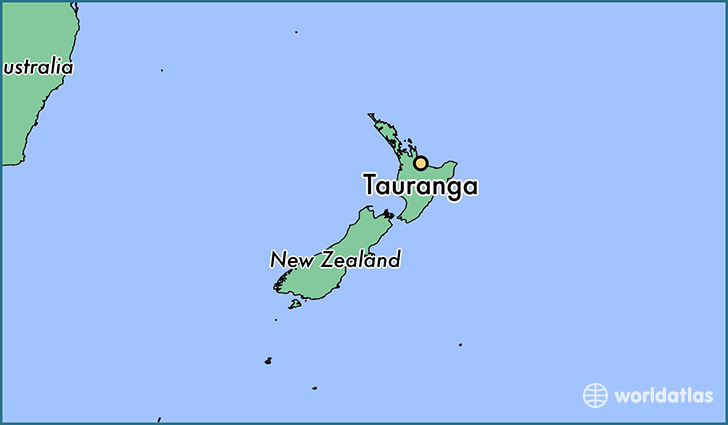 map showing the location of Tauranga
