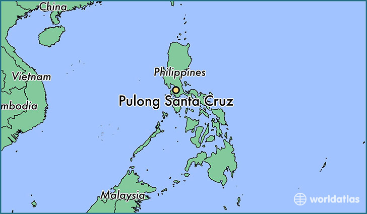 map showing the location of Pulong Santa Cruz