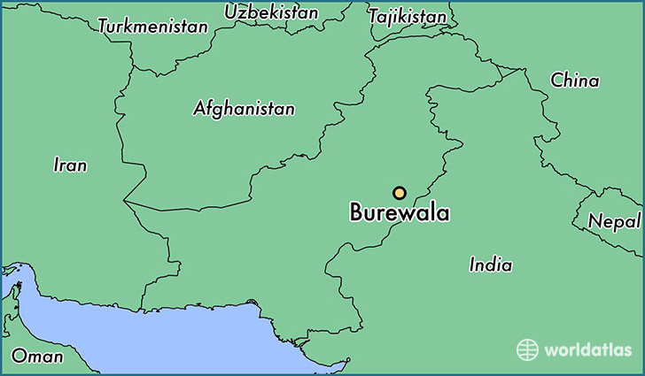 map showing the location of Burewala