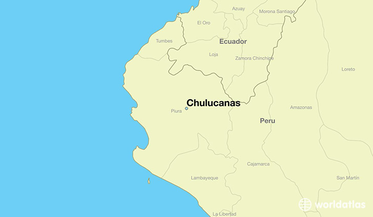 map showing the location of Chulucanas